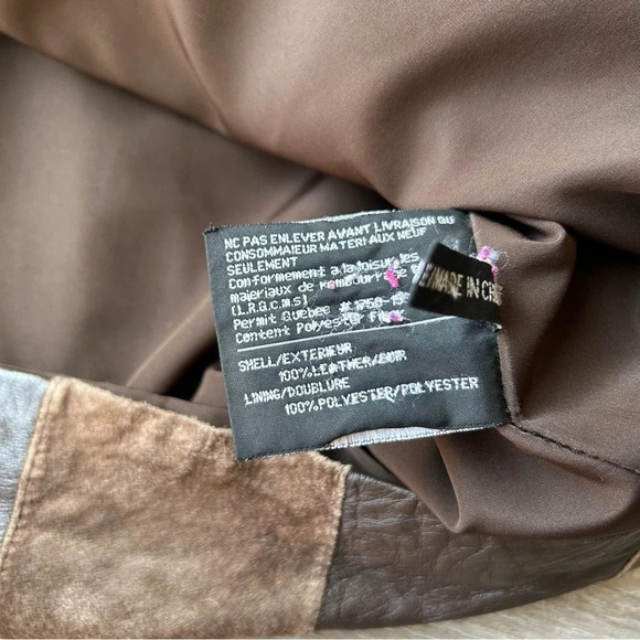 Vintage Coraggio Kollections Suede Smooth Leather Mixed Southwestern Coat - Picture 12 of 16